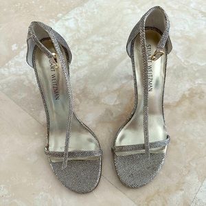 Stuart Weitzman silver heels